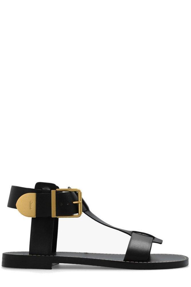 CHLOÉ Rebecca Leather Sandals In Black Product Image