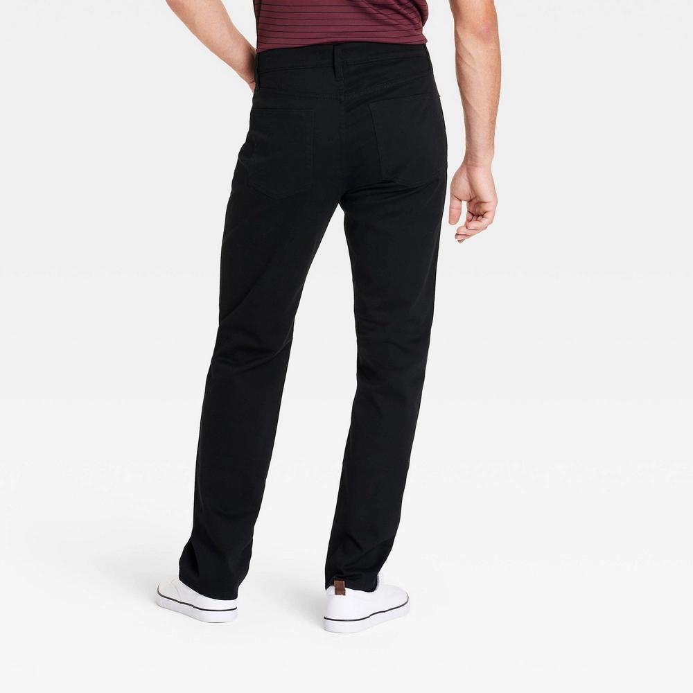 Mens Straight Fit 5-Pocket Pants - Goodfellow & Co Black 32x34 Product Image