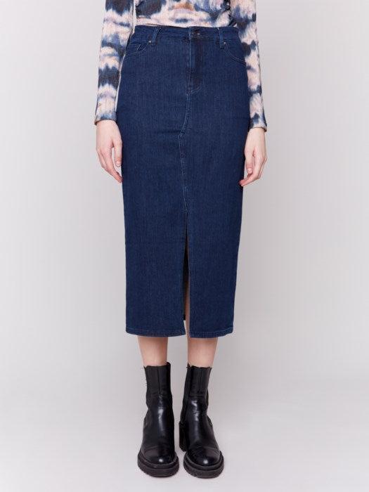 Charlie B. Long Denim Skirt Product Image