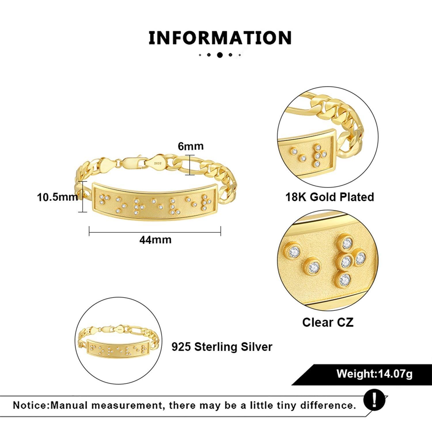 Touchstone Forever ID Link Bracelet in Gold Product Image