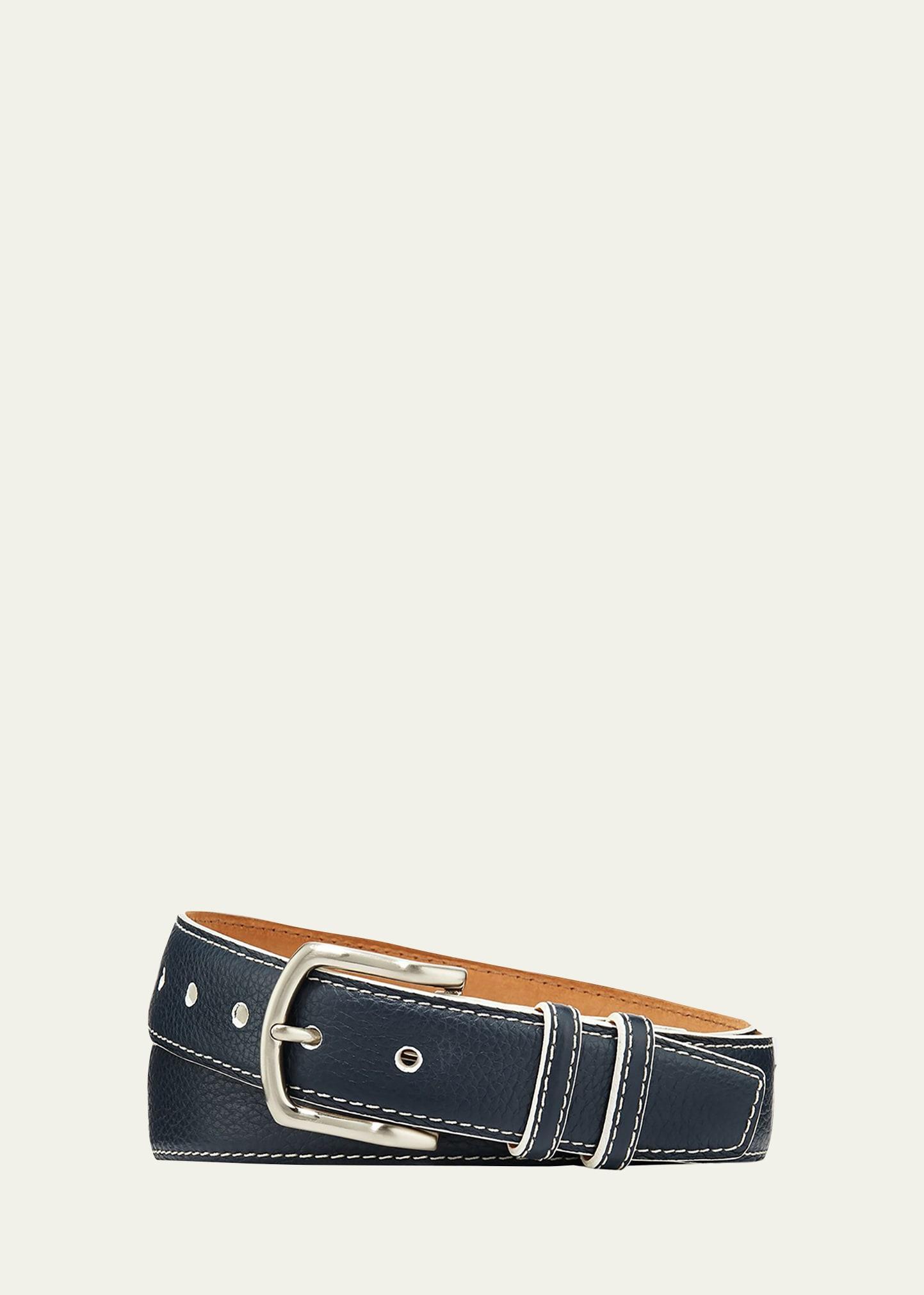 Mens South Beach Pebbled Leather Belt Product Image