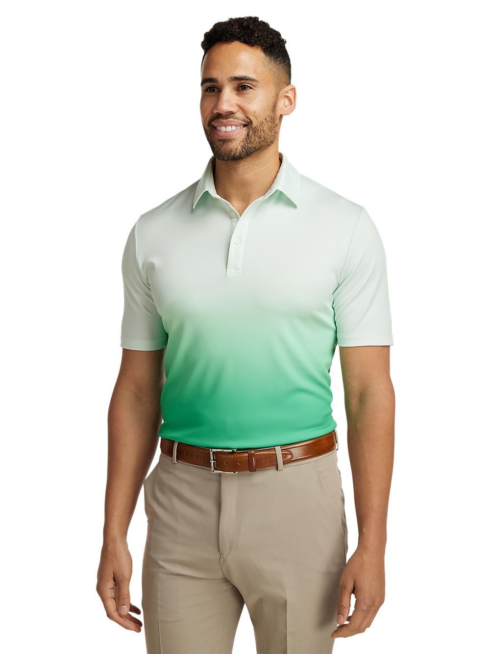 Performance Blend Three Button Polo - Green Product Image