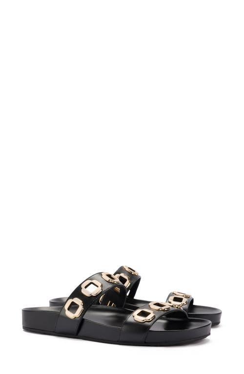 Larroude Womens Milan Grommet Detail Slide Sandals Product Image