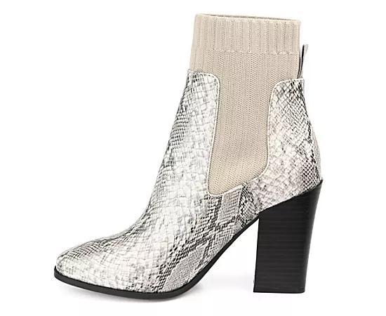 Journee Adalia Tru Comfort Foam™ Women's Block Heel Ankle Boots, Size: 8.5, Snake Product Image