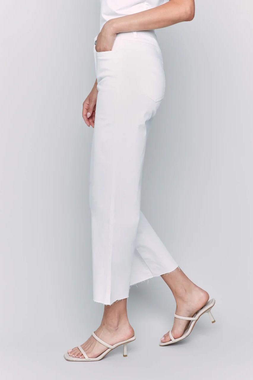 Wide Leg Twill Pants Product Image