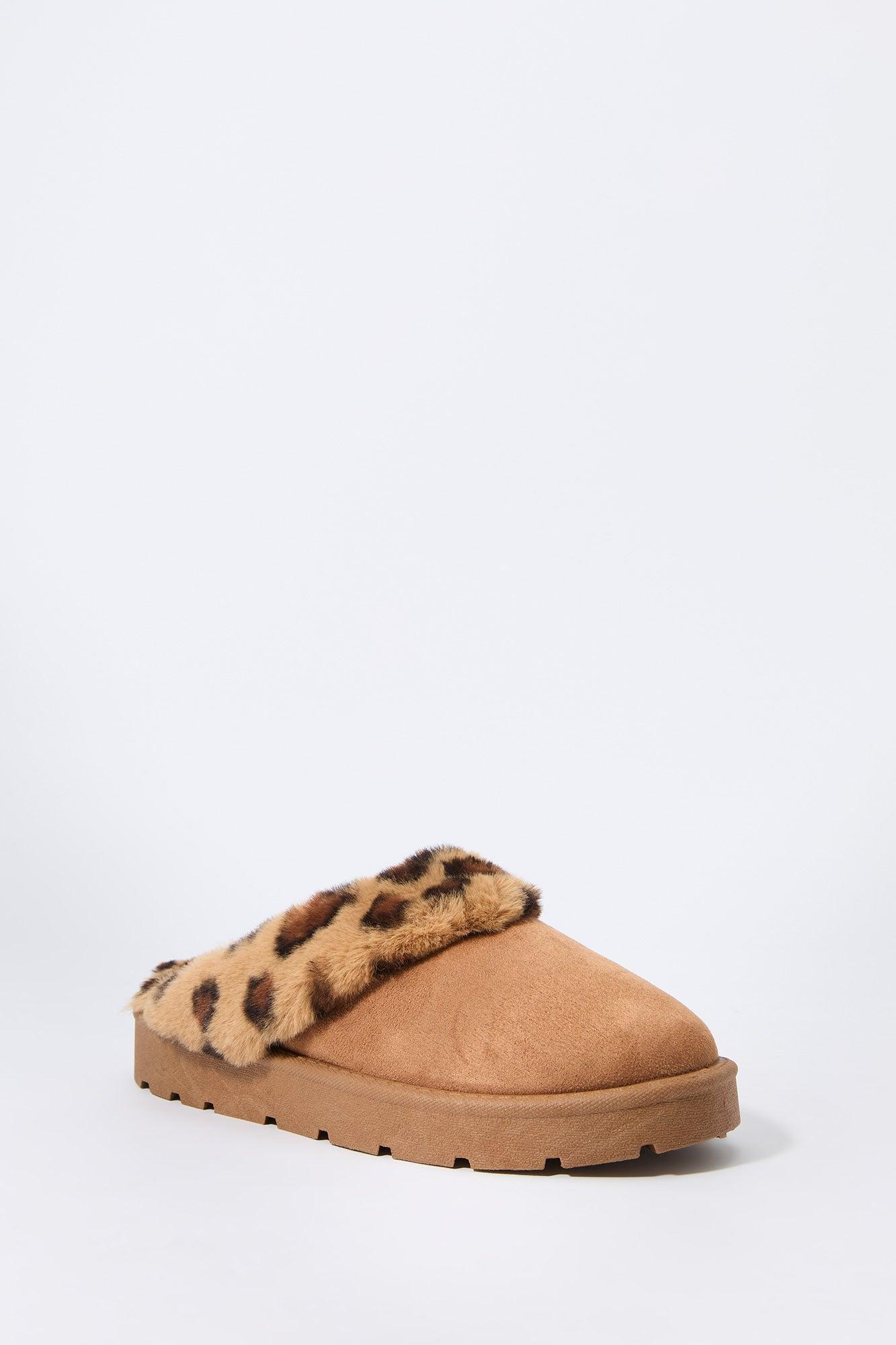 Faux Fur Collared Slipper Bootie Female Product Image