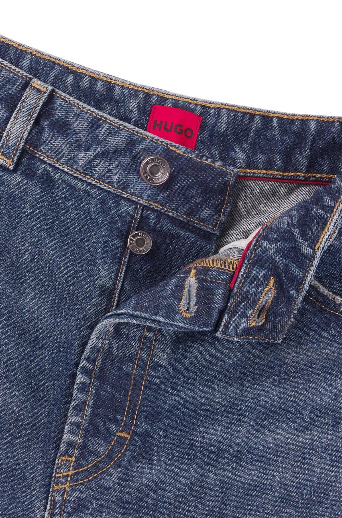 Tapered-fit jeans with barrel leg Product Image