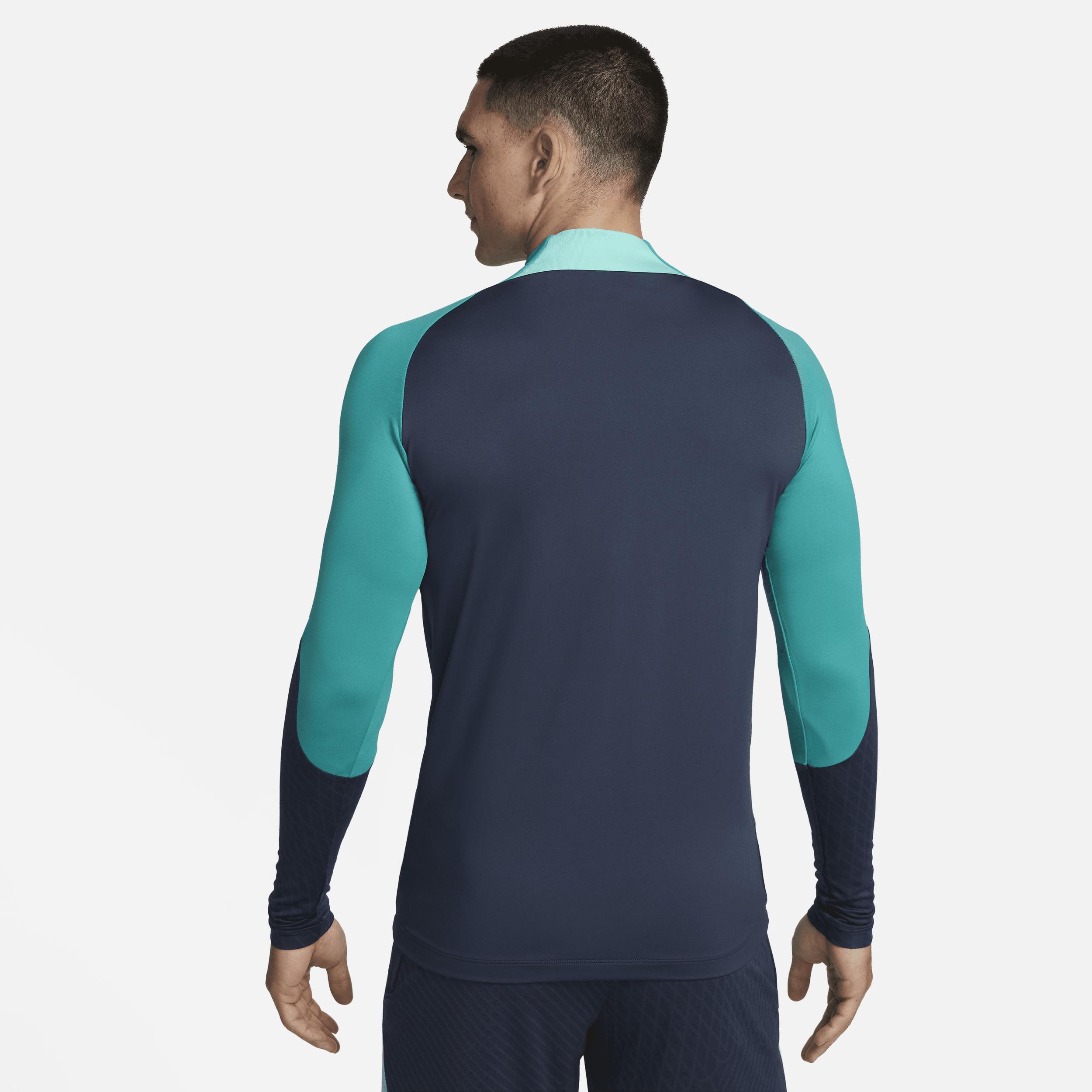 Mens Nike Navy Barcelona Strike Drill 2023/24 Performance Quarter-Zip Long Sleeve Top Bar Blue Product Image