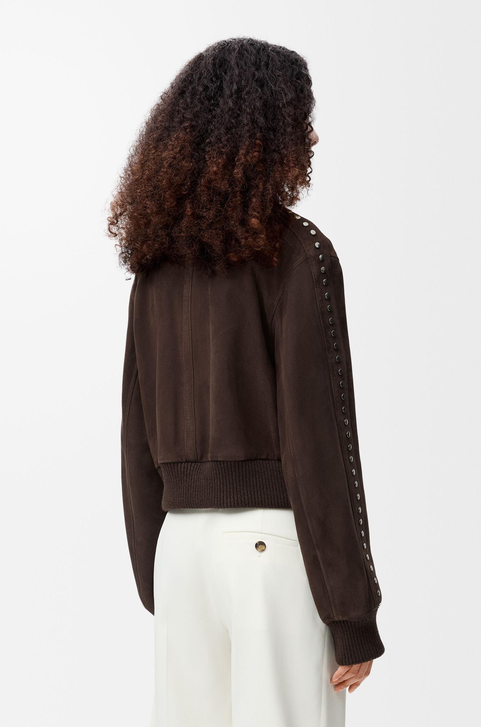 Bomber jacket in suede lambskin Product Image