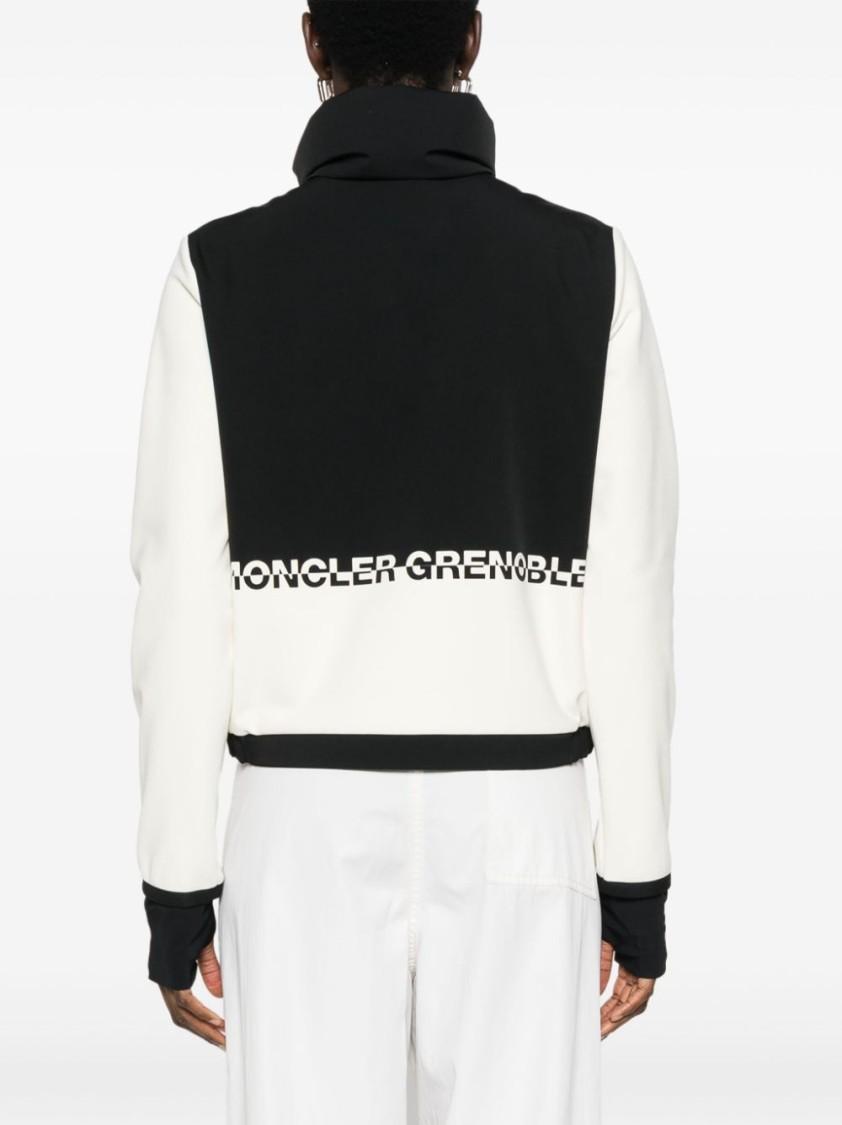 MONCLER Grenoble Cropped White Sweater Product Image