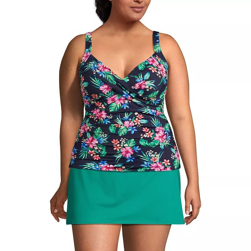 Plus Size Lands End UPF 50 Bust Enhancer DD-Cup Tankini Top, Womens Product Image