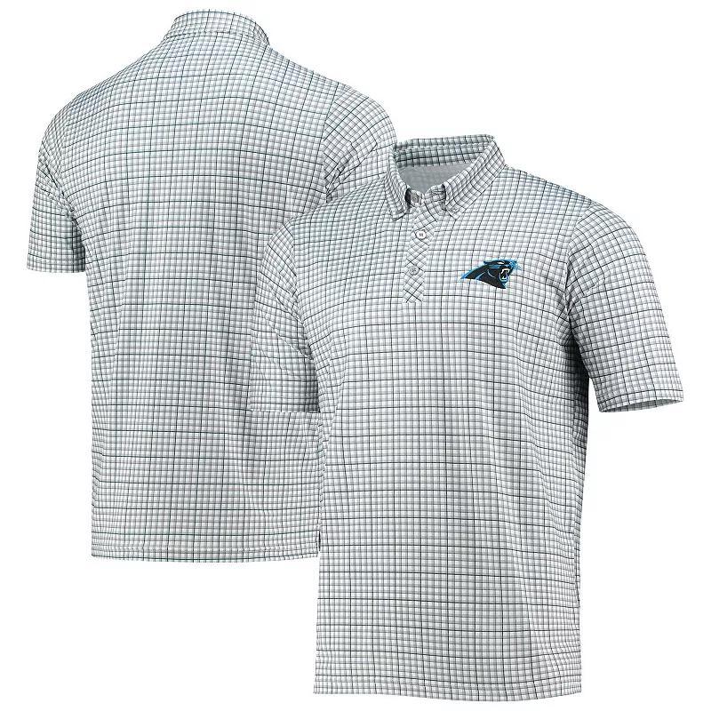 Mens Antigua Gray/Black Carolina Panthers Deliver Button-Down Polo Product Image