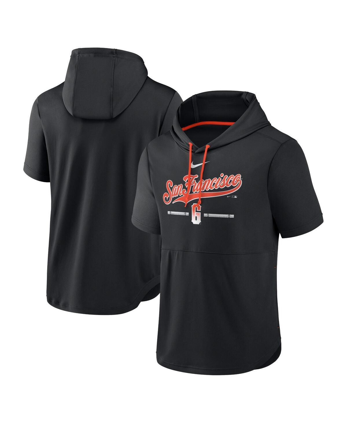 Mens Nike Black San Francisco Giants City Connect Short Sleeve Pullover Hoodie Product Image