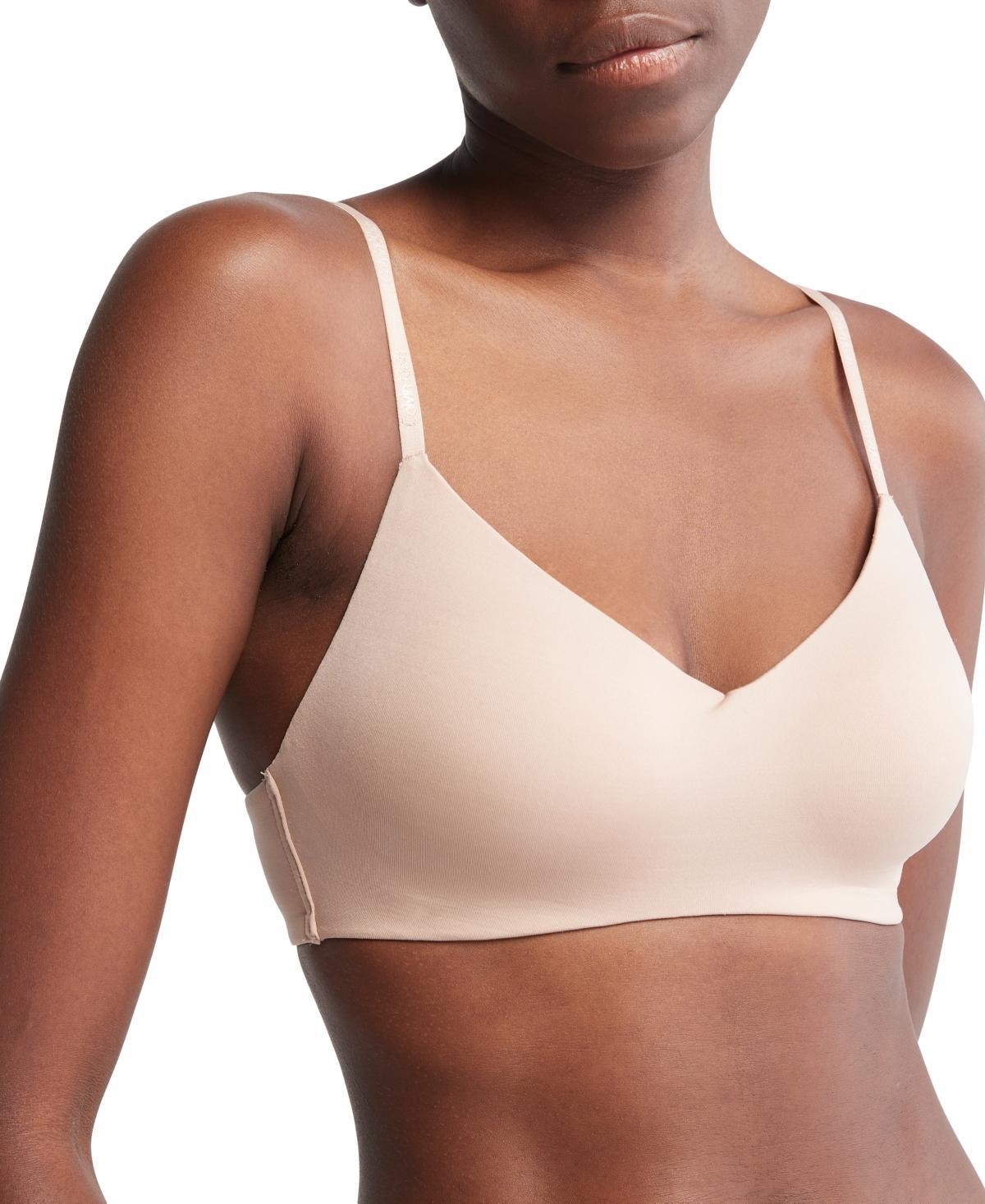 Calvin Klein Womens Form To Body Lightly Lined Bralette - Blue - XL Product Image