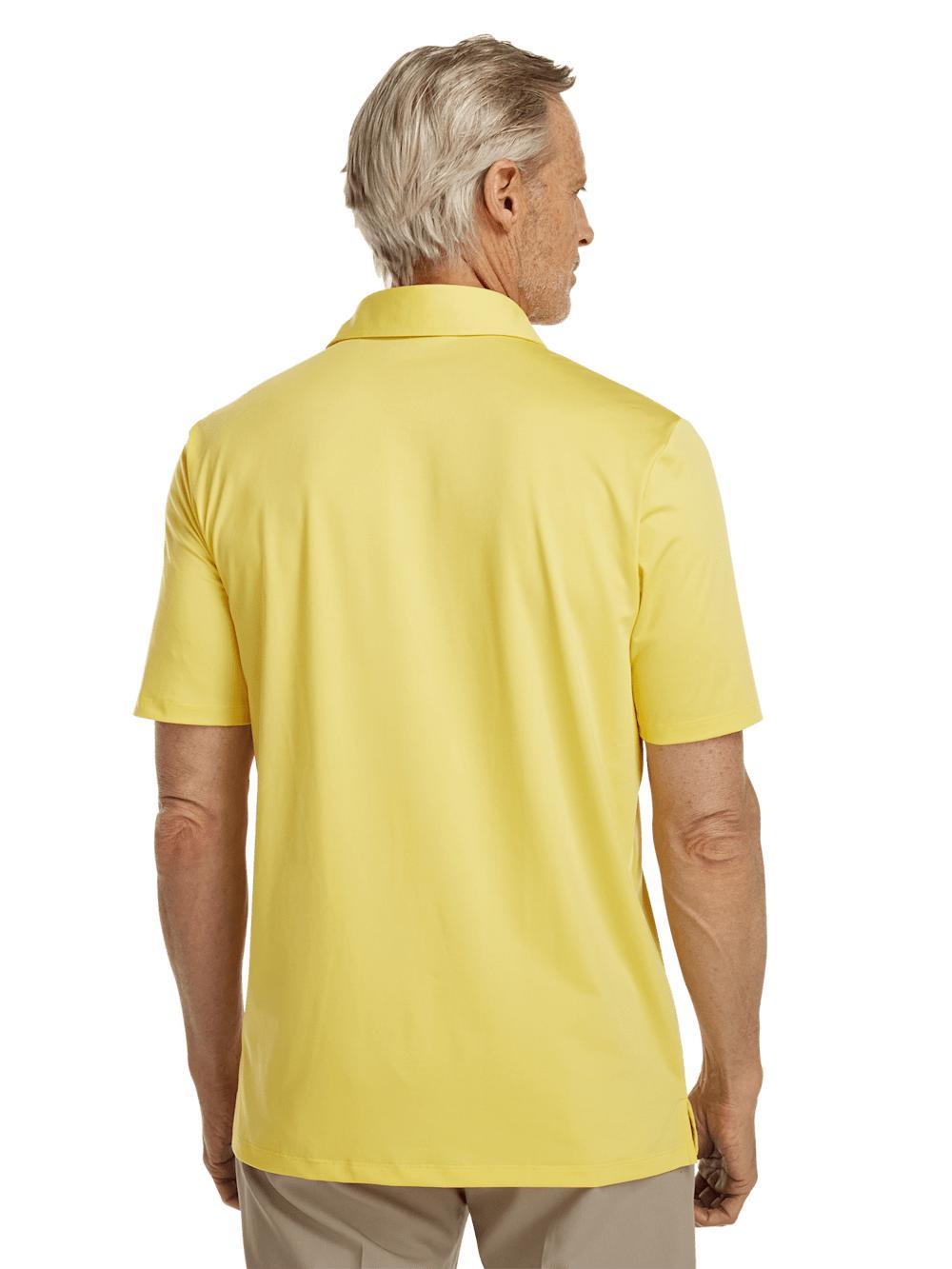 Performance Blend Three Button Polo - Light Yellow Product Image