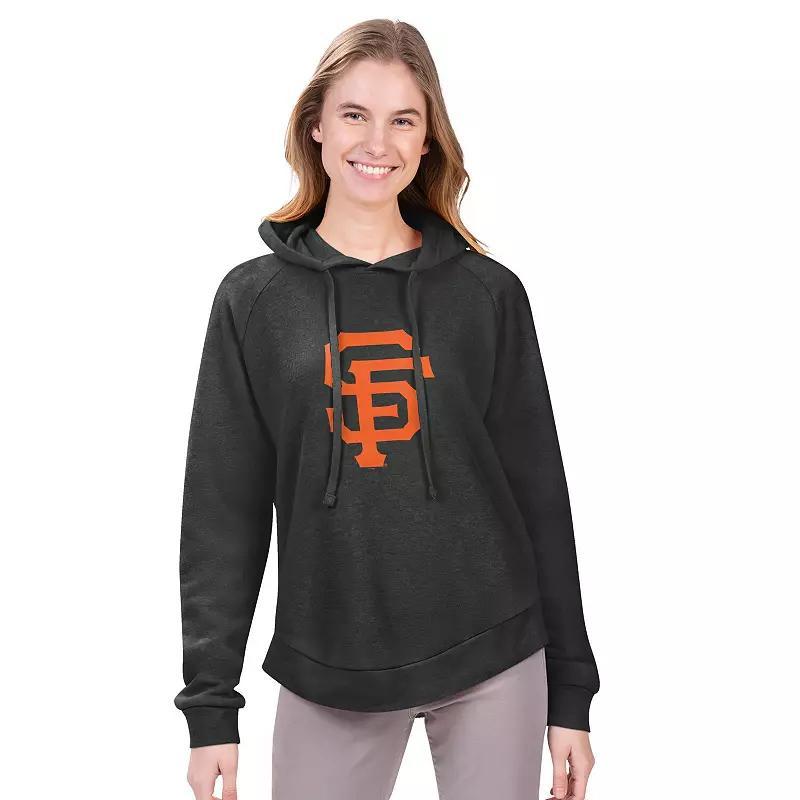 Women's G-III 4Her by Carl Banks Charcoal San Francisco Giants Jordan Angel Raglan Fleece Pullover Hoodie,  Product Image
