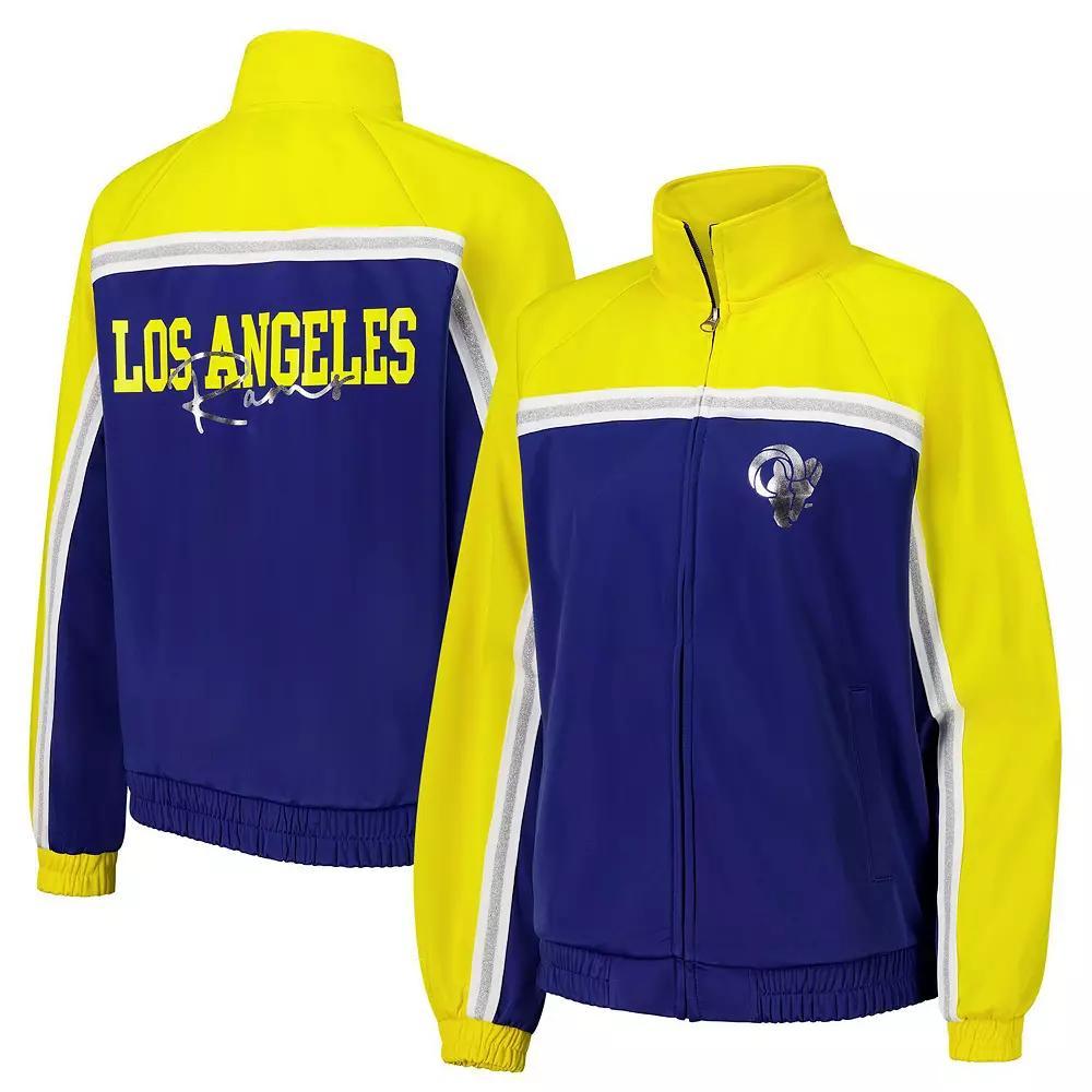 Women's G-III 4Her by Carl Banks Royal Los Angeles Rams Post Game Full-Zip Track Jacket, Size: Small, Blue Product Image