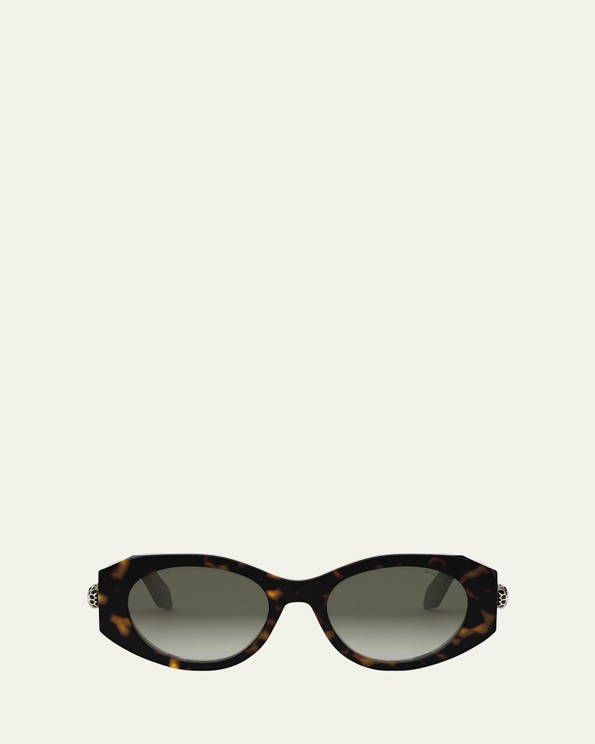 Logo Acetate Oval Sunglasses Product Image