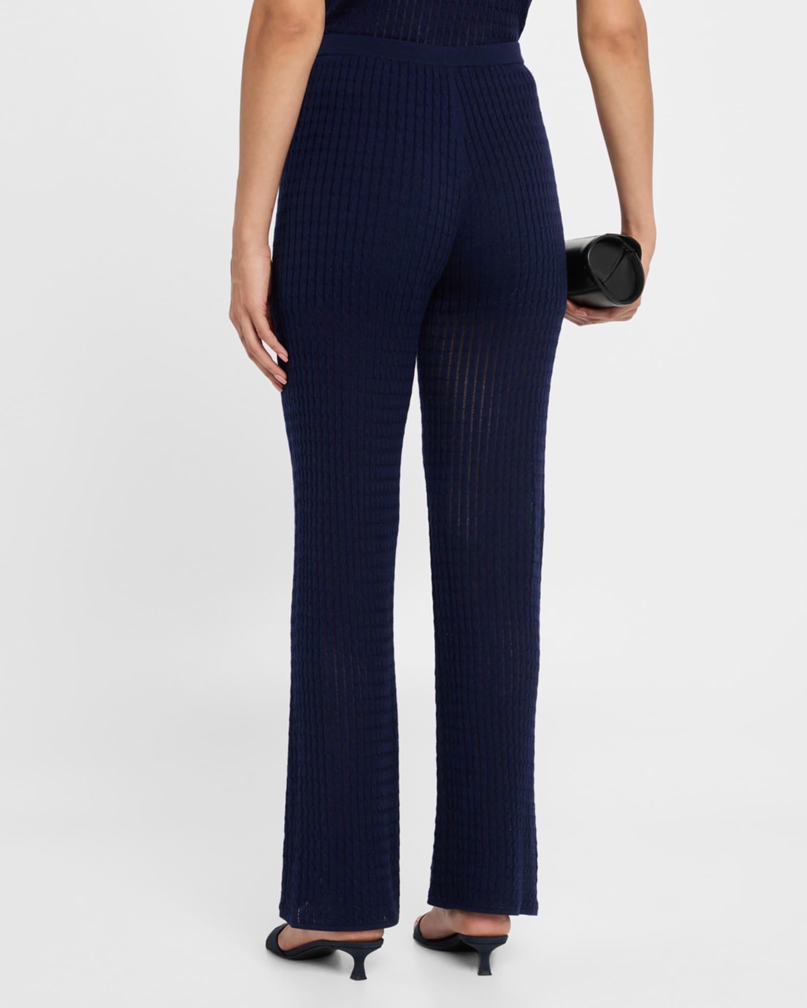 Fine Pointelle Cable-Knit Pants Product Image