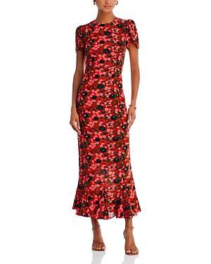 Rhode Lulani Floral Print Midi Dress Product Image