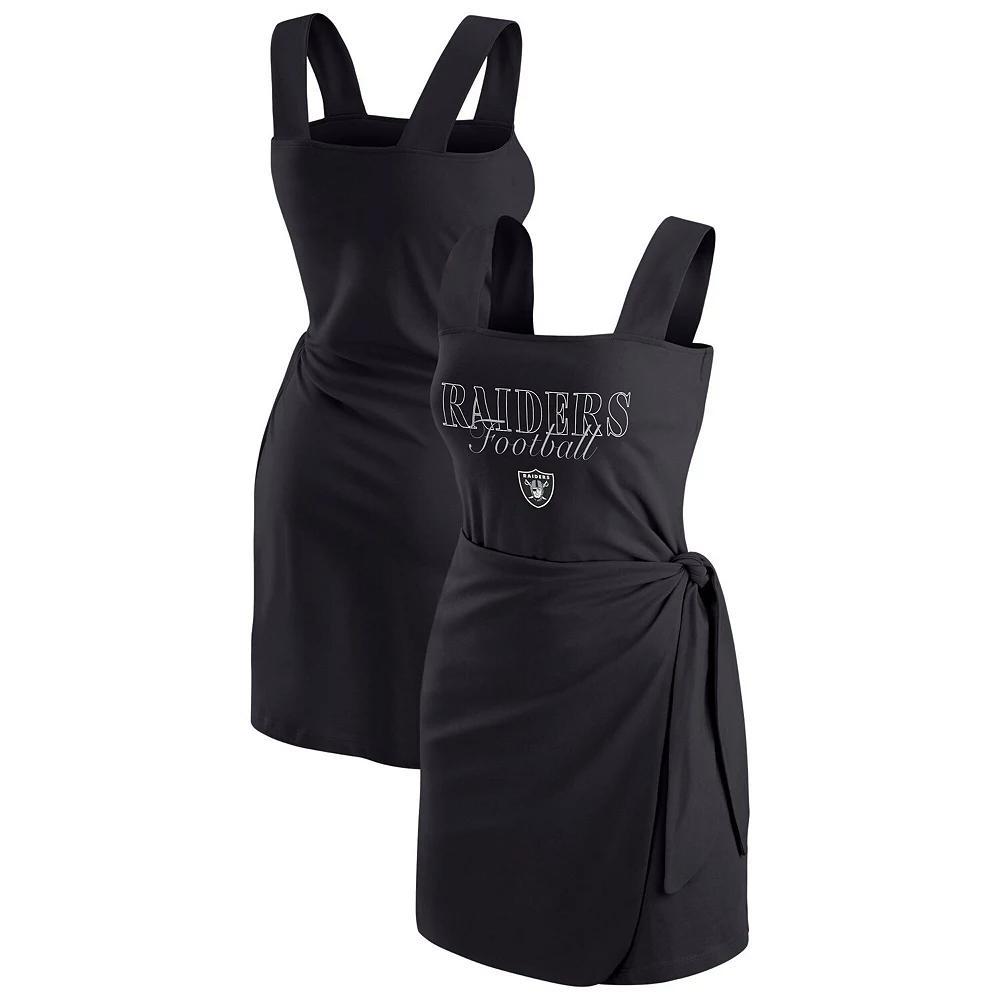 Women's WEAR by Erin Andrews Black Pittsburgh Steelers Wrap Dress,  Product Image