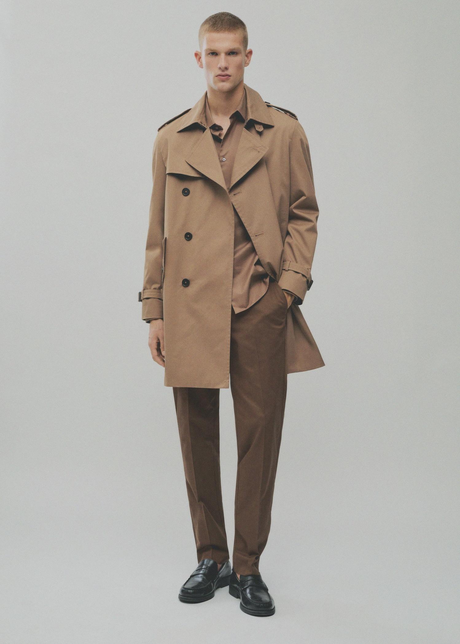 Regular-fit cotton pants - Men | MANGO USA Product Image