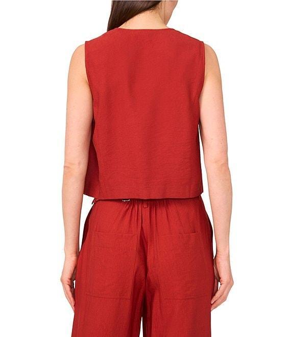 Vince Camuto Coordinating V Neck Sleeveless Tie Front Vest Product Image