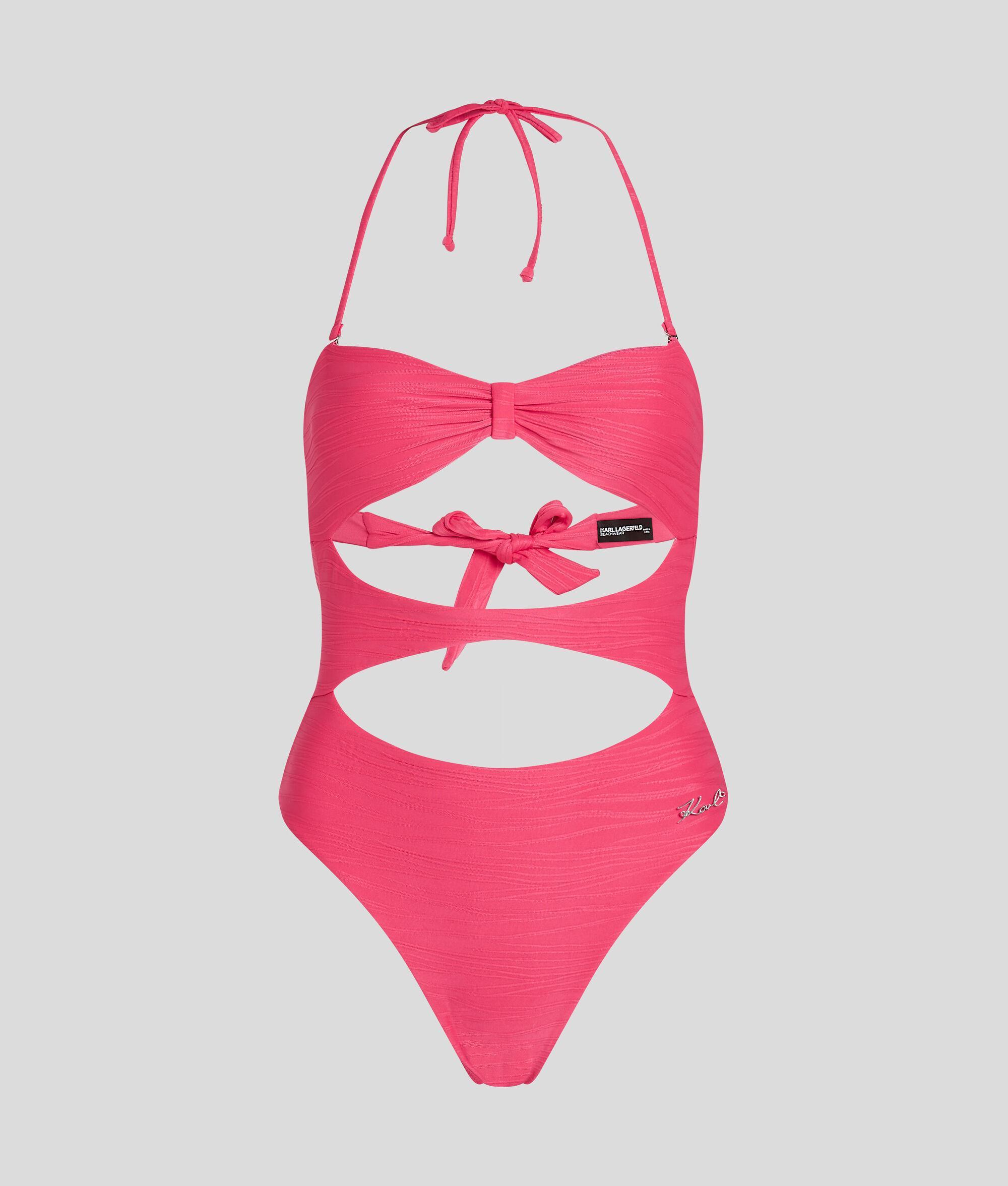 RIBBED BANDEAU SWIMSUIT Product Image