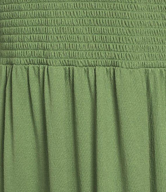 Nurture by Westbound Long Sleeve Smocked Bodice Midi Dress Product Image