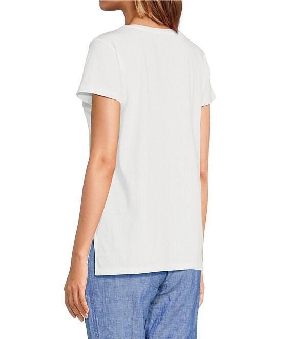 Lilly Pulitzer Meredith Knit V-Neck Short Sleeve Tee Product Image