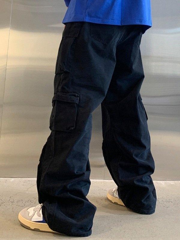 Men's Multi Pockets Loose Cargo Pants Product Image
