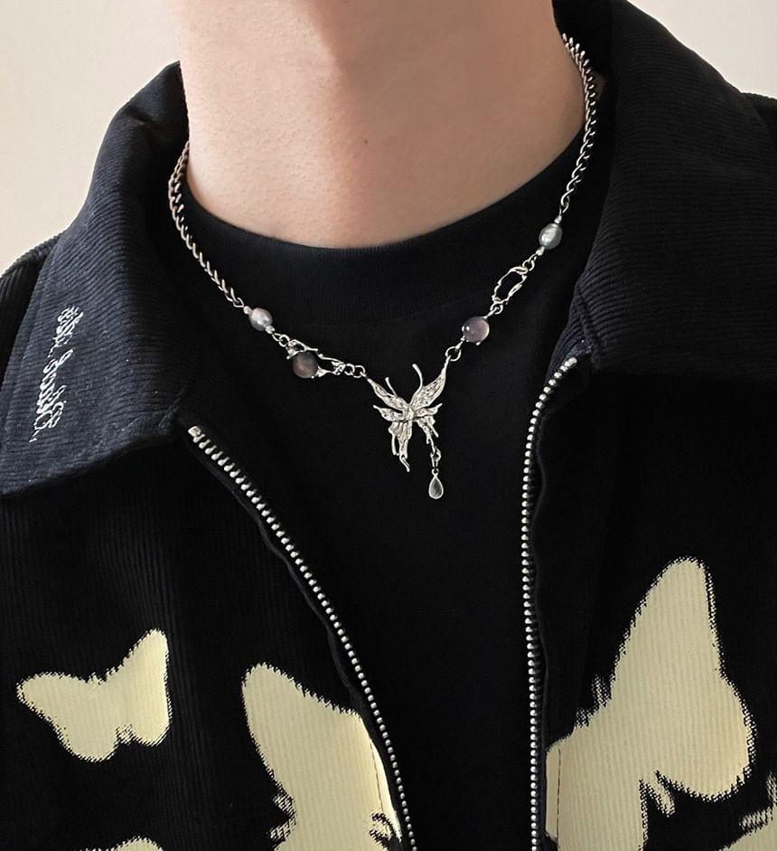 Butterfly Pendant Alloy Choker Product Image