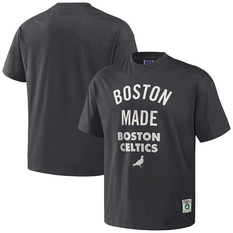 Mens NBA x Staple Anthracite Boston Celtics Heavyweight Oversized T-Shirt Product Image