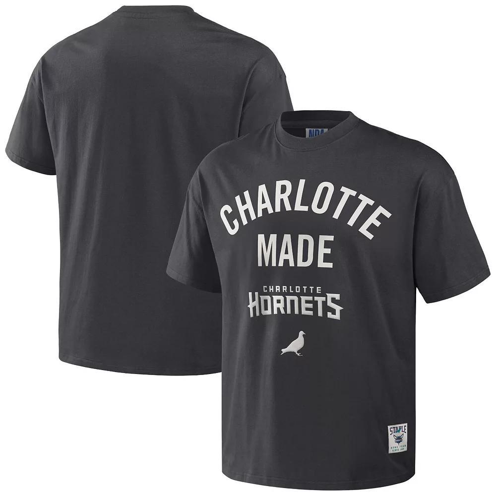Men's NBA x Staple Anthracite Charlotte Hornets Heavyweight Over Product Image