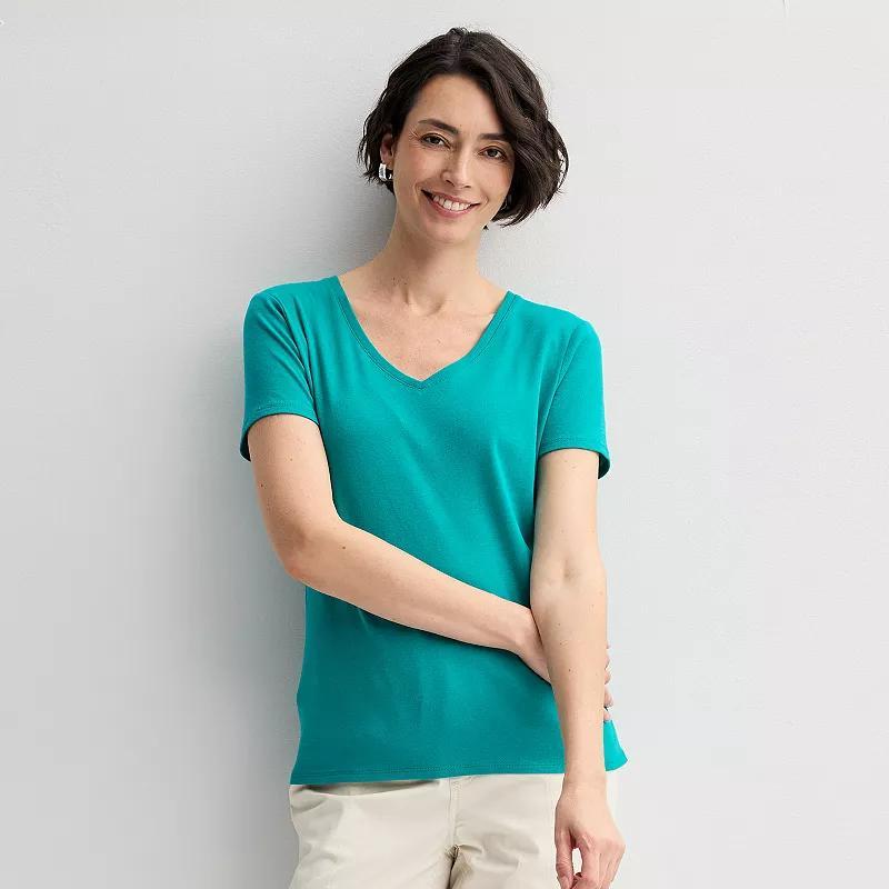 Women's Croft & Barrow® Essential V-Neck Tee,  Product Image