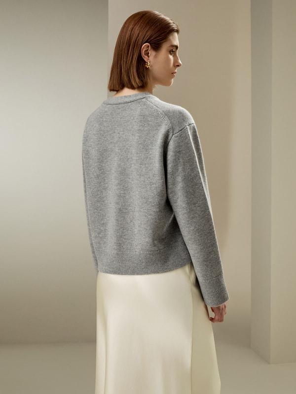 Cropped Wool-Cashmere Blend Cardigan Product Image