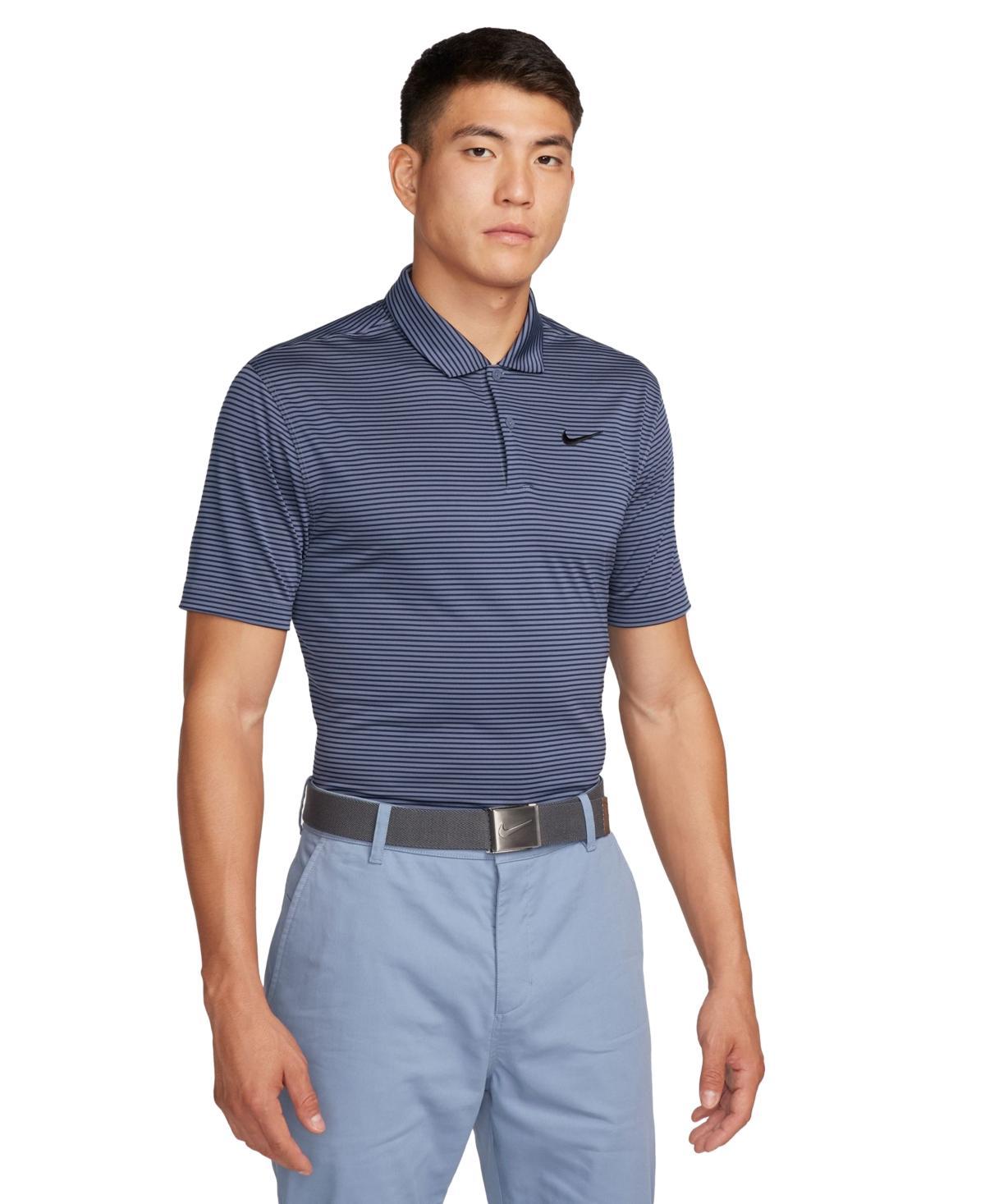 Big & Tall Nike Striped Dri-FIT Golf Polo, Mens Light Black Product Image