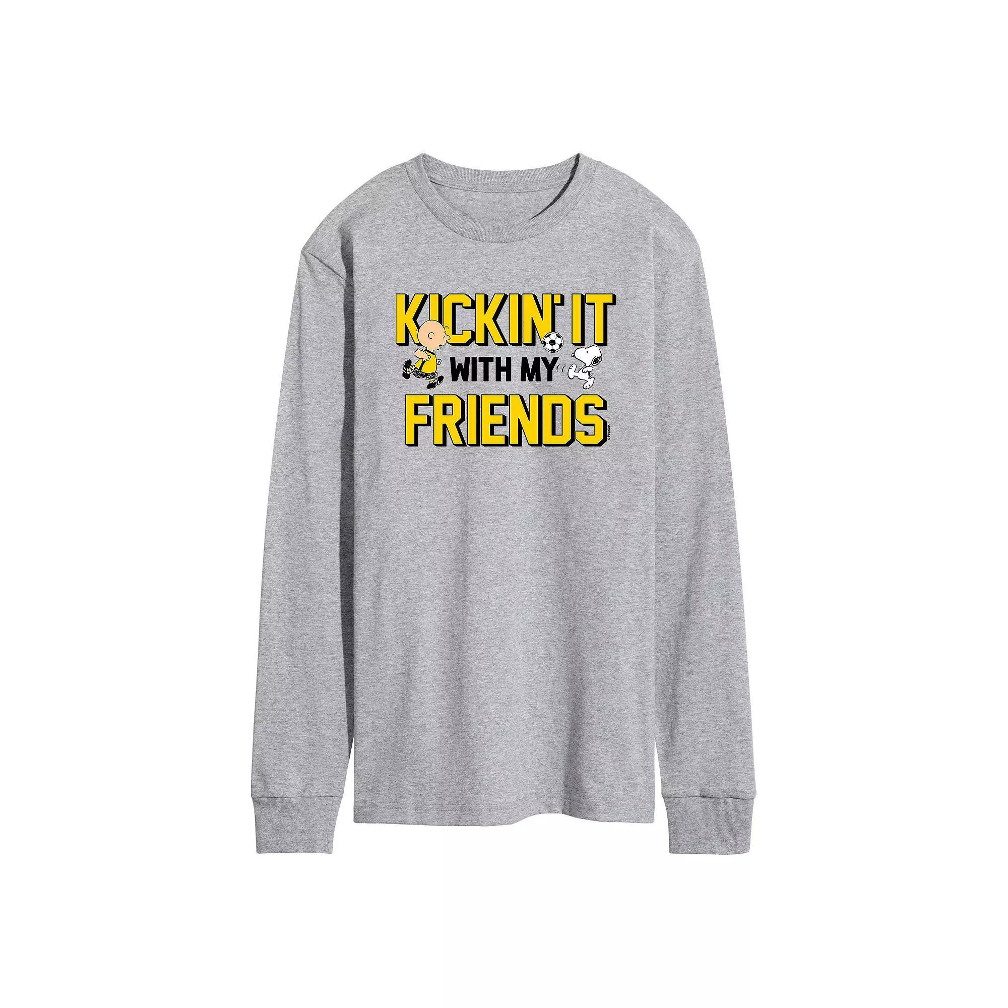 Men's Peanuts Kickin It Tee, Size: Medium, Gray Product Image