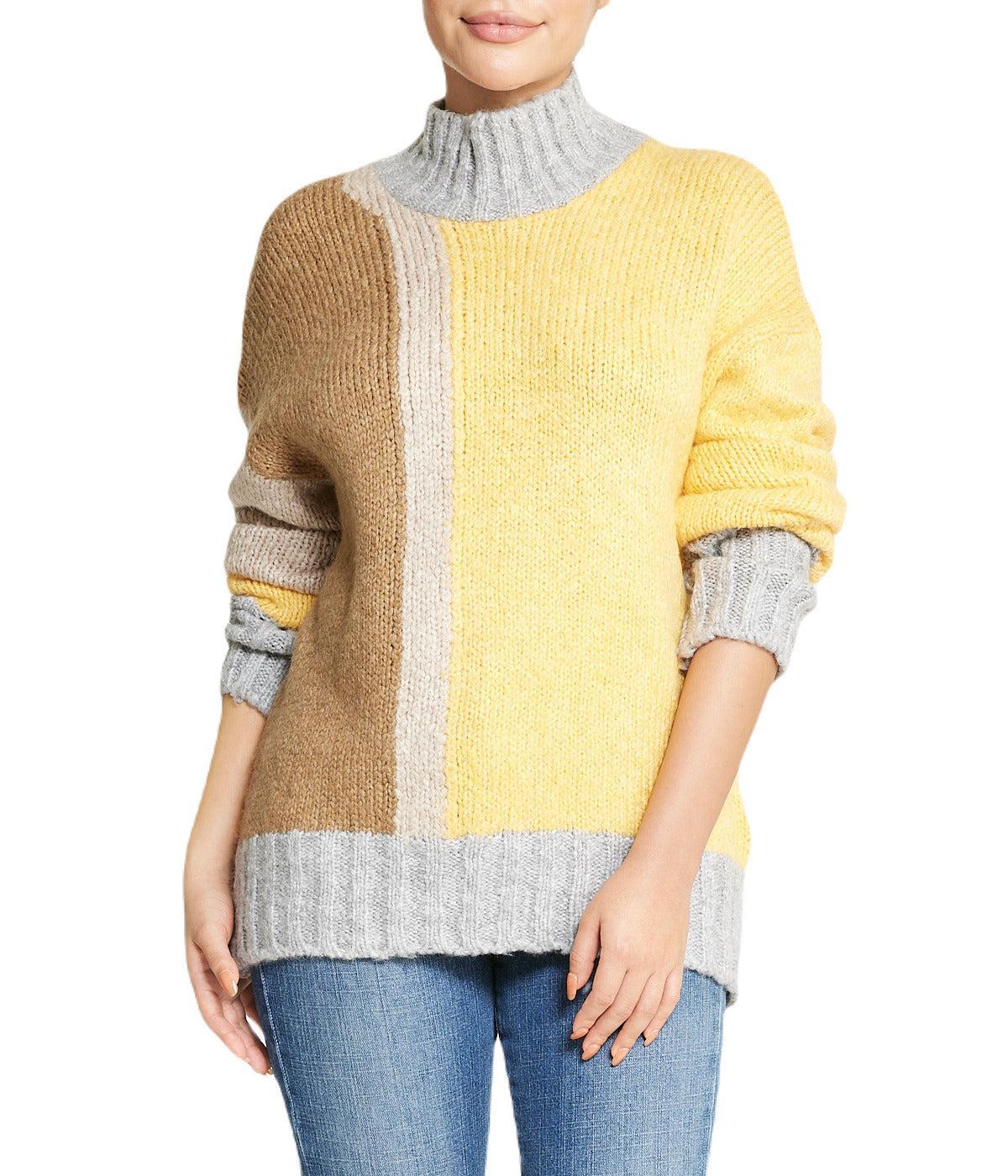 Color Block Tunic Sweater Product Image