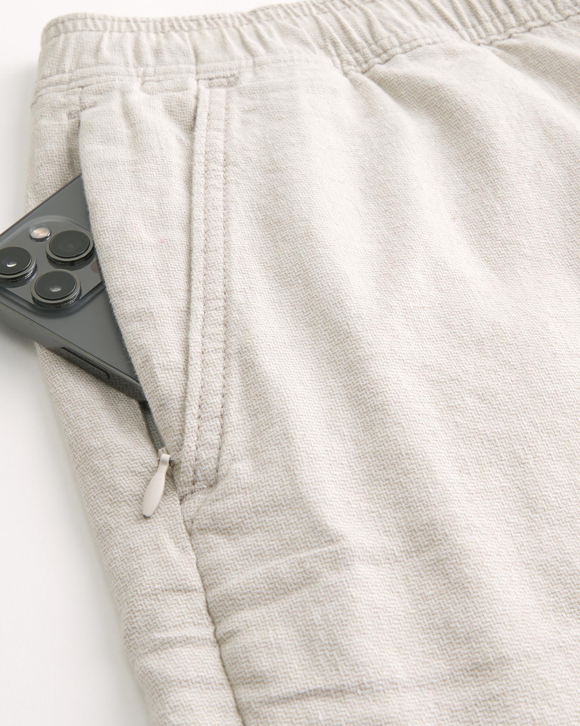 Linen-Blend Pull-On Shorts 7" Product Image