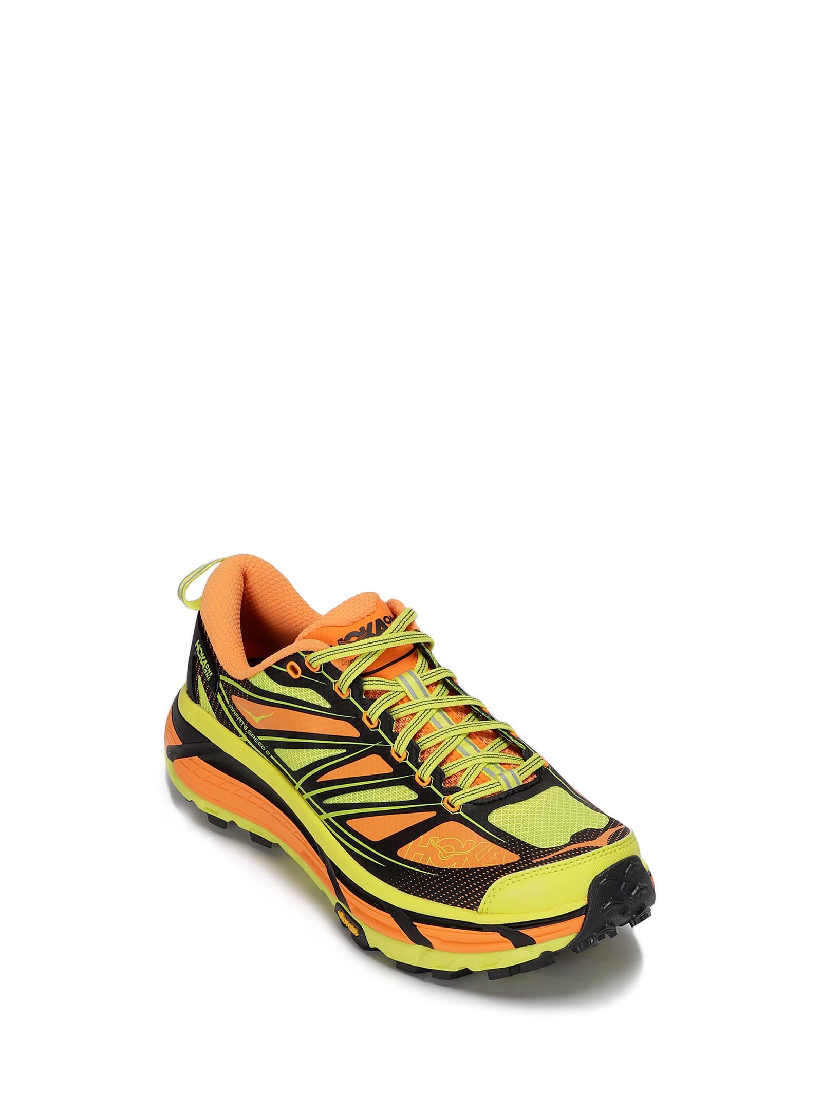 HOKA Mafate Speed 2 Rubber And Mesh Running Sneakers In Arancio/giallo Product Image