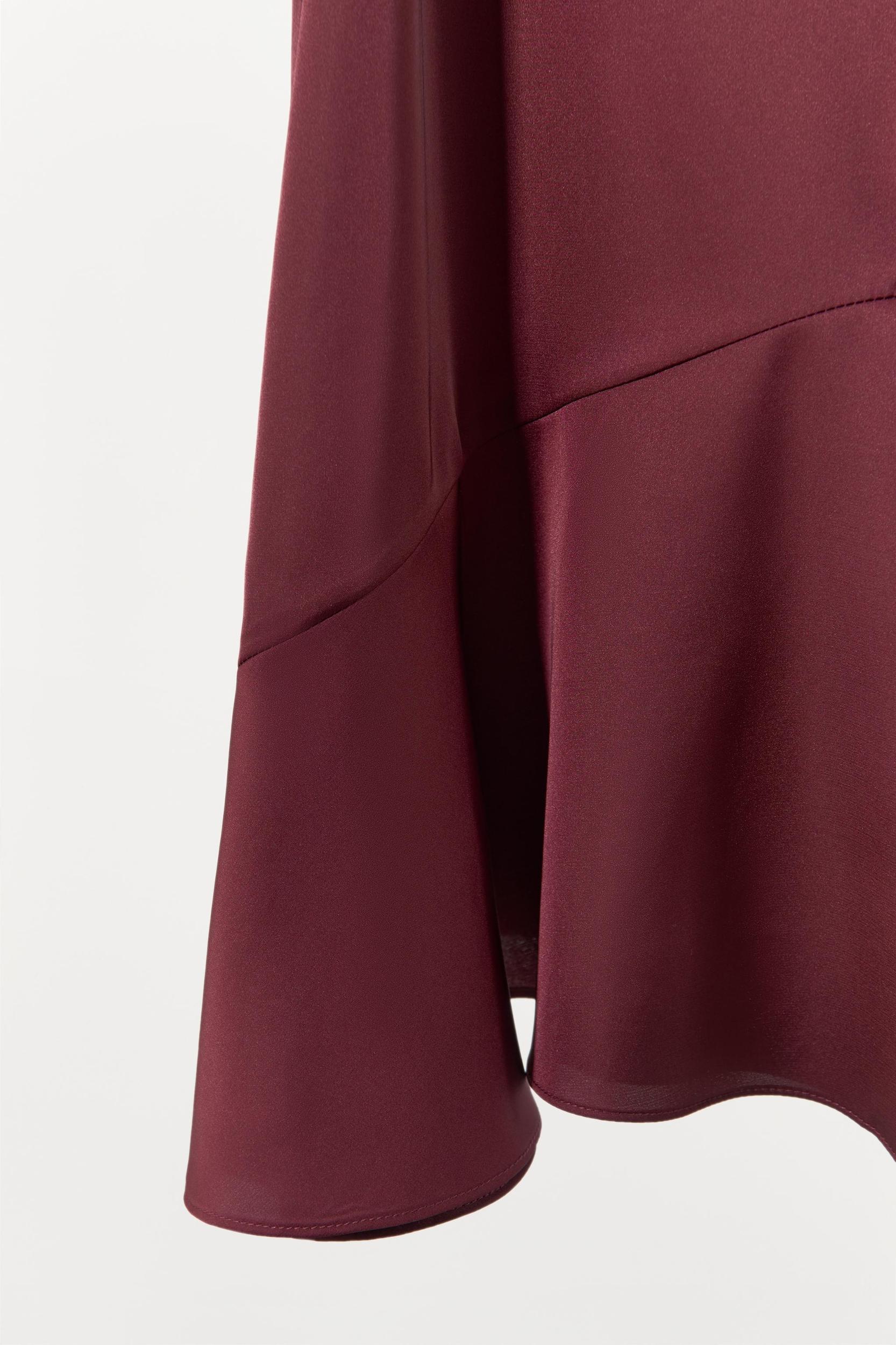 ASYMMETRIC SATIN RUFFLE SKIRT Product Image