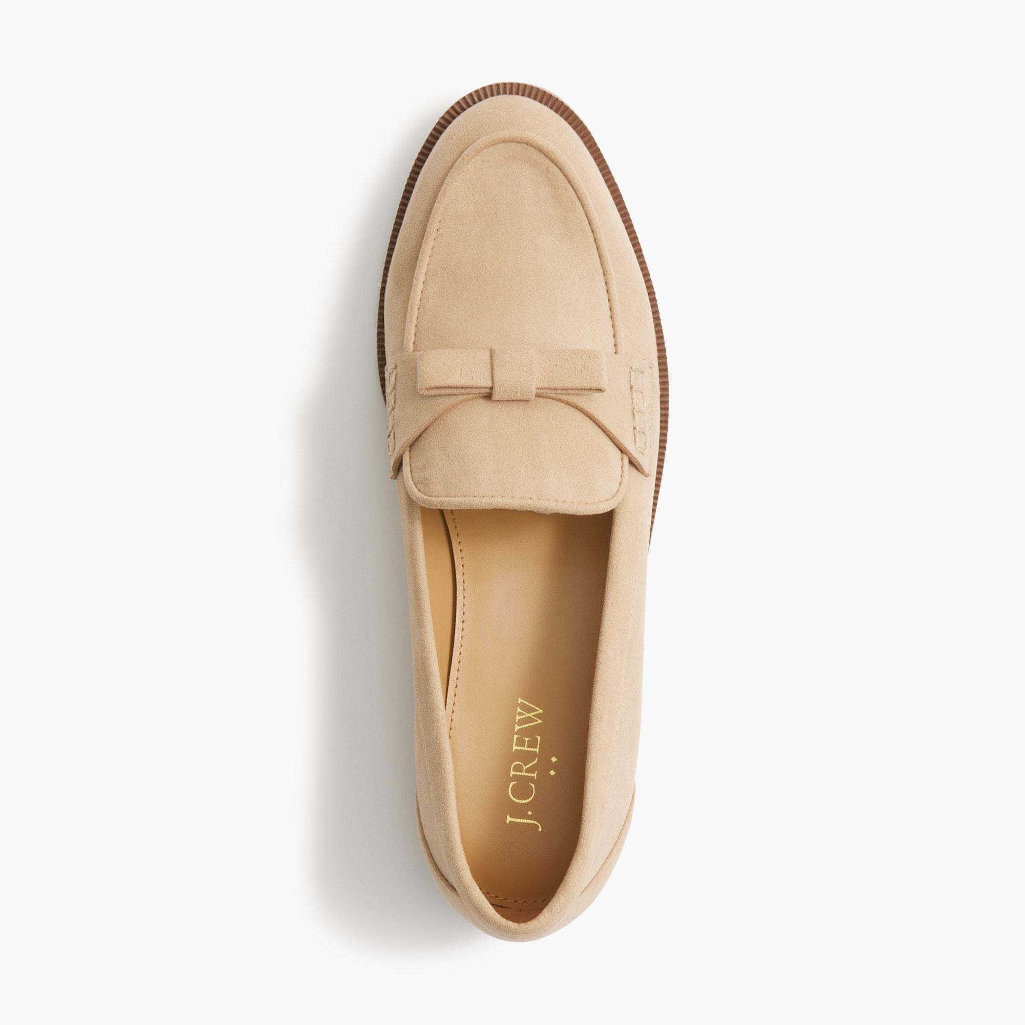 Sueded bow loafers Product Image