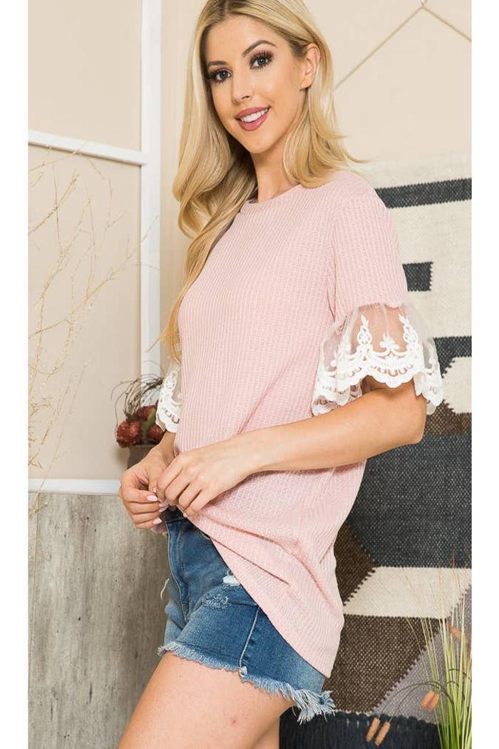 Tunic With Lace Sleeve Product Image
