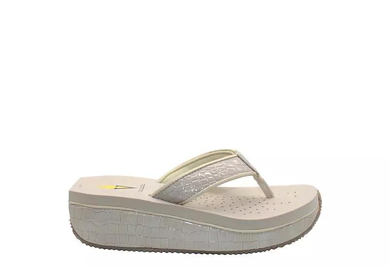 Volatile Womens Mini Croco Flip Flop Wedge Product Image