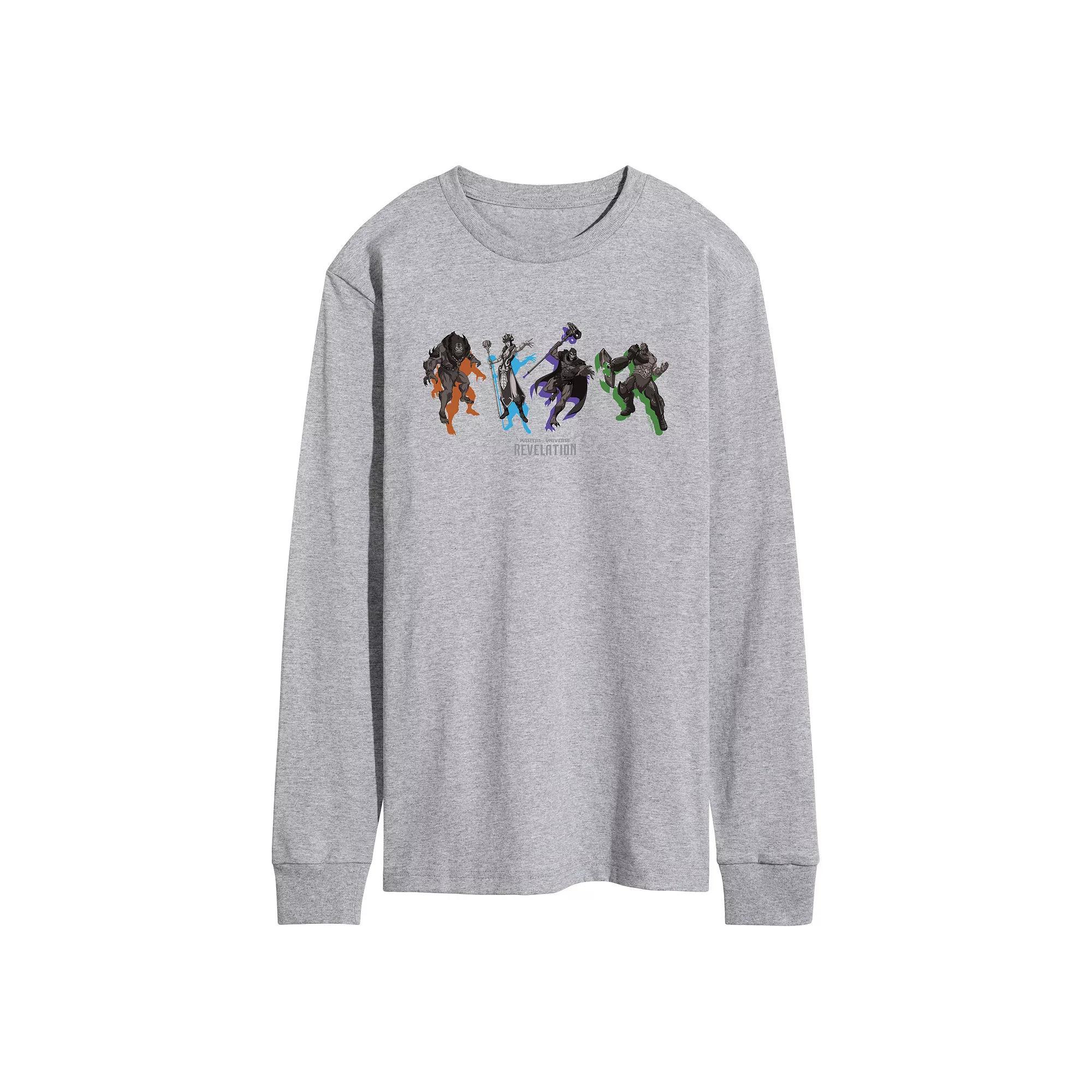 Men's He-Man Masters of the Universe Long Sleeve Graphic Tee, Size: Small, Athletic Grey Product Image