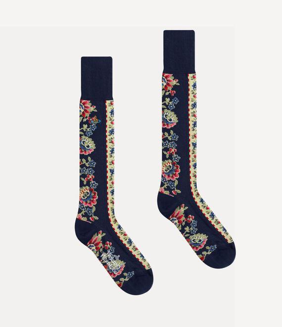 Flower Stripe High Socks Product Image