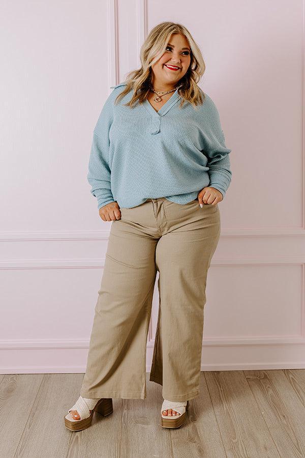 Coffee Run Cutie Shift Top in Sky Blue Curves Product Image