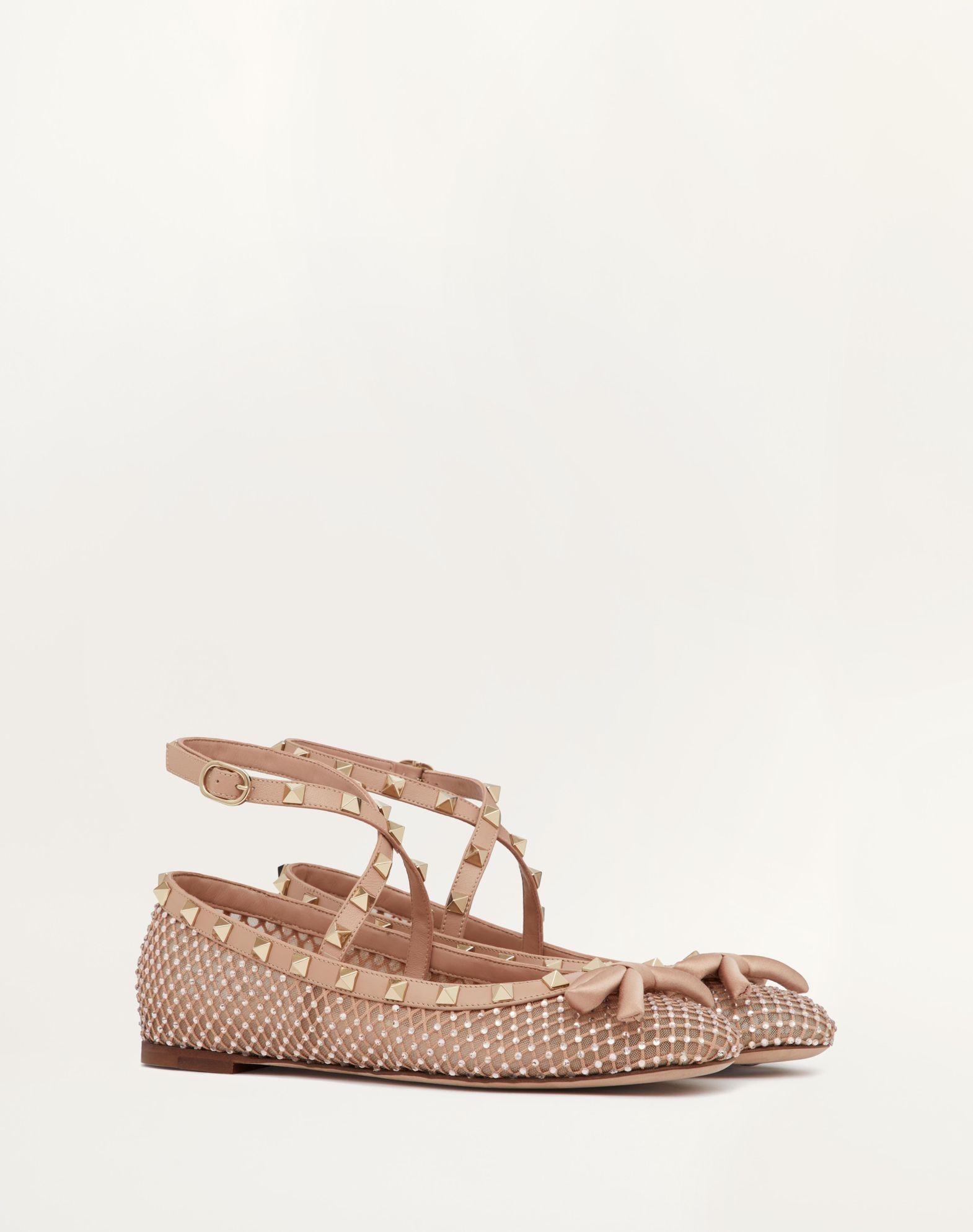 Rockstud Mesh Ballerina With Crystals Product Image
