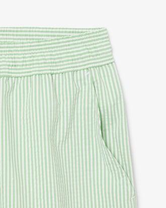 Mid Length Striped Textured Swim Trunks Product Image